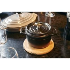 Staub Dessous-de-plat Magnétique 16 Cm, Rond(e), Hêtre -Staub Cuisine 000011403