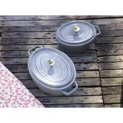 Staub Cocotte 15 Cm, Ovale, Gris Graphite, Fonte -Staub Cuisine 000017241