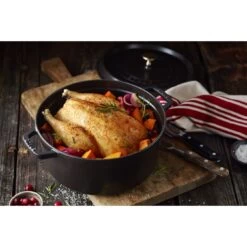 Staub Cocotte 26 Cm, Rond(e), Noir, Fonte -Staub Cuisine 000017453