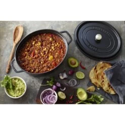 Staub Cocotte 27 Cm, Ovale, Noir, Fonte -Staub Cuisine 000017579