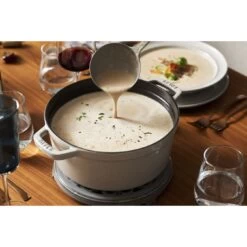 Staub Cocotte 28 Cm, Rond(e), Truffe Blanche, Fonte -Staub Cuisine 000019589