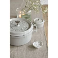 Staub Cocotte 22 Cm, Rond(e), Truffe Blanche, Fonte -Staub Cuisine 000019744