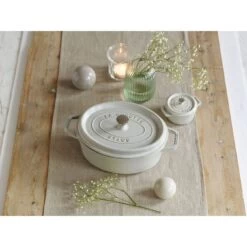 Staub Cocotte 23 Cm, Ovale, Truffe Blanche, Fonte -Staub Cuisine 000019752