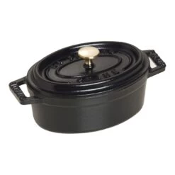 Staub Mini Cocotte 11 Cm, Ovale, Noir, Fonte
