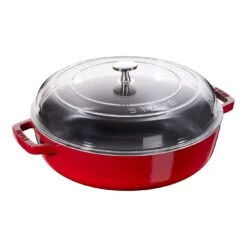 Staub Sauteuse Avec Couvercle En Verre 26 Cm, Fonte