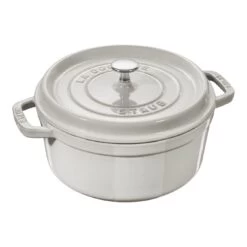 Staub Cocotte 20 Cm, Rond(e), Truffe Blanche, Fonte