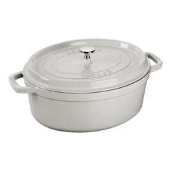 Staub Cocotte 29 Cm, Ovale, Truffe Blanche, Fonte