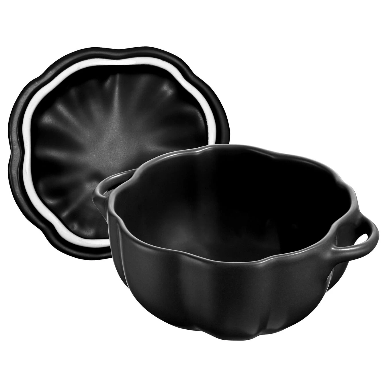 Staub Cocotte 12 Cm, Citrouille, Noir, Céramique 4 Staub Cocotte 12 Cm, Citrouille, Noir, Céramique – Image 2