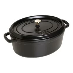 Staub Cocotte 33 Cm, Ovale, Noir, Fonte