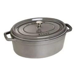 Staub Cocotte 33 Cm, Ovale, Gris Graphite, Fonte