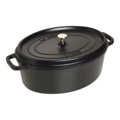 Staub Cocotte 37 Cm, Ovale, Noir, Fonte