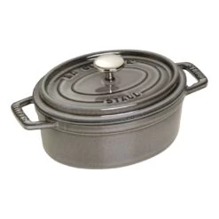 Staub Cocotte 17 Cm, Ovale, Gris Graphite, Fonte