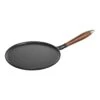 Staub Crêpière Avec Poignée En Bois 28 Cm, Fonte, Noir -Staub Cuisine 40509 525 0 4