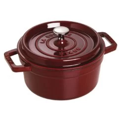 Staub Cocotte 22 Cm, Rond(e), Grenadine, Fonte