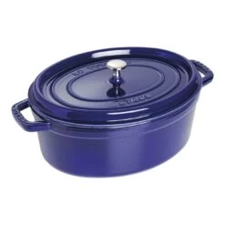 Staub Cocotte 33 Cm, Ovale, Bleu Intense, Fonte