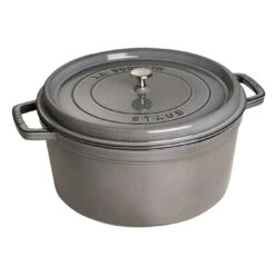 Staub Cocotte 30 Cm, Rond(e), Gris Graphite, Fonte