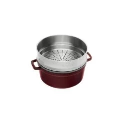 Staub Cocotte Avec Panier Vapeur 26 Cm, Rond(e), Grenadine, Fonte -Staub Cuisine 40510 600 0 2