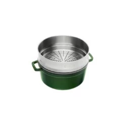 Staub Cocotte Avec Panier Vapeur 26 Cm, Rond(e), Basilic, Fonte -Staub Cuisine 40510 603 0 2
