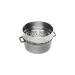 Staub Cocotte Avec Panier Vapeur 26 Cm, Rond(e), Gris Graphite, Fonte -Staub Cuisine 40510 605 0 2