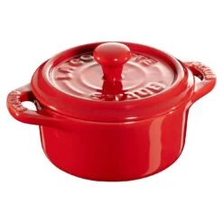 Staub Mini Cocotte 10 Cm, Rond(e), Cerise, Céramique