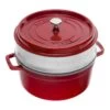 Staub Cocotte Avec Panier Vapeur 26 Cm, Rond(e), Cerise, Fonte -Staub Cuisine 40510601