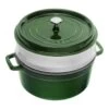 Staub Cocotte Avec Panier Vapeur 26 Cm, Rond(e), Basilic, Fonte -Staub Cuisine 40510603
