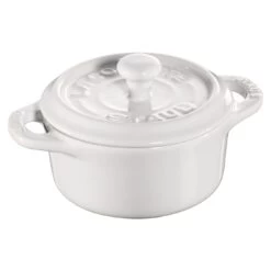 Staub Mini Cocotte 10 Cm, Rond(e), Blanc Pur, Céramique