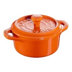Staub Mini Cocotte 10 Cm, Rond(e), Orange, Céramique