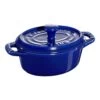 Staub Mini Cocotte 10 Cm, Ovale, Bleu Intense, Céramique -Staub Cuisine 40511 087 0 1