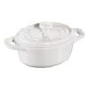 Staub Mini Cocotte 10 Cm, Ovale, Blanc Pur, Céramique -Staub Cuisine 40511 089 0 1