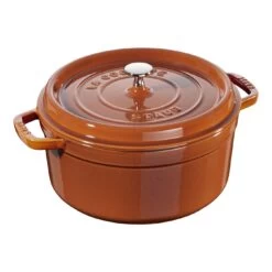 Staub Cocotte 26 Cm, Rond(e), Cannelle, Fonte