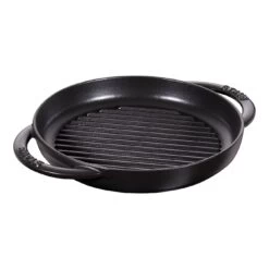Staub Pure Gril 23 Cm, Rond(e), Noir, Fonte
