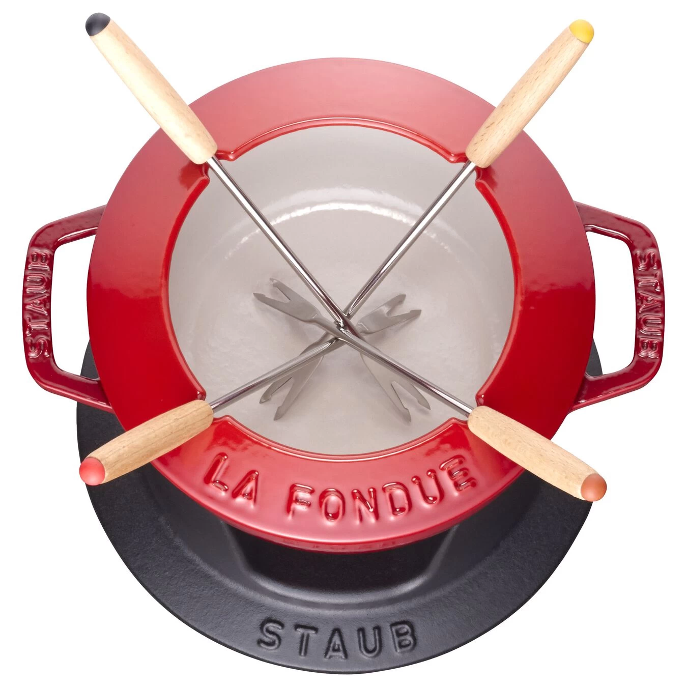 Staub Service à Fondue 16 Cm, Cerise 6 Staub Service à Fondue 16 Cm, Cerise – Image 4
