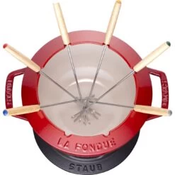Staub Service à Fondue 20 Cm, Cerise -Staub Cuisine 40511 975 0 7