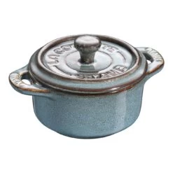 Staub Mini Cocotte 10 Cm, Rond(e), Turquoise Antique, Céramique