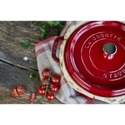 Staub Cocotte 24 Cm, Rond(e), Cerise, Fonte -Staub Cuisine 424416044