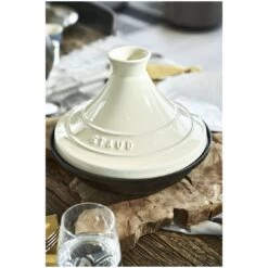 Staub Tajine 28 Cm, Fonte, Cream -Staub Cuisine 424418362