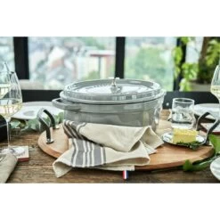 Staub Cocotte 37 Cm, Ovale, Gris Graphite, Fonte -Staub Cuisine 424419007