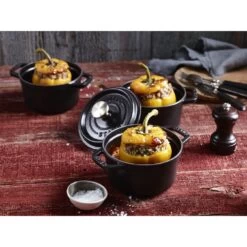 Staub Cocotte 12 Cm, Rond(e), Noir, Fonte -Staub Cuisine 424422428