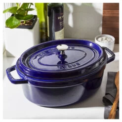Staub Cocotte 29 Cm, Ovale, Bleu Intense, Fonte -Staub Cuisine 750032554