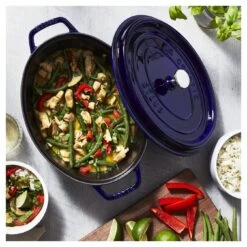 Staub Cocotte 31 Cm, Ovale, Bleu Intense, Fonte -Staub Cuisine 750032555