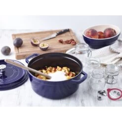 Staub Cocotte 26 Cm, Rond(e), Bleu Intense, Fonte -Staub Cuisine 750036210