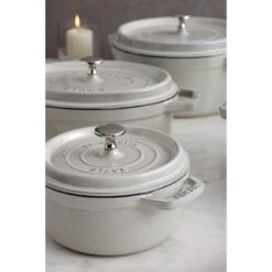 Staub Cocotte 20 Cm, Rond(e), Truffe Blanche, Fonte -Staub Cuisine 750037881