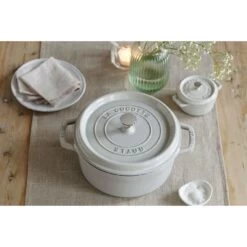 Staub Cocotte 20 Cm, Rond(e), Truffe Blanche, Fonte -Staub Cuisine 750037975