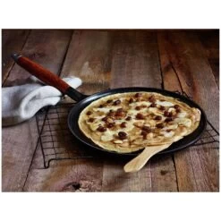 Staub Crêpière Avec Poignée En Bois 28 Cm, Fonte, Noir -Staub Cuisine 750039974
