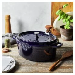 Staub Cocotte 31 Cm, Ovale, Bleu Intense, Fonte -Staub Cuisine 750058434