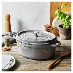 Staub Cocotte 31 Cm, Ovale, Gris Graphite, Fonte -Staub Cuisine 750058442