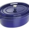 Cocotte Ovale En Fonte émaillée Staub Bleu Intense De 33 Cm