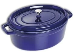 Cocotte Ovale En Fonte Staub 29 Cm Bleu Intense