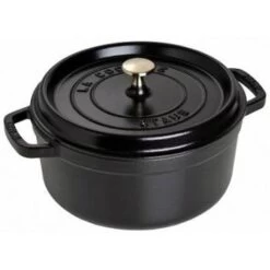 Cocotte Ronde En Fonte émaillée Staub Noir Mat De 20cm
